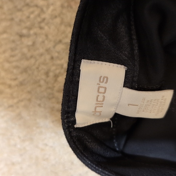 Chicos Faux-Suede Knit jean Pants - Picture 6 of 16